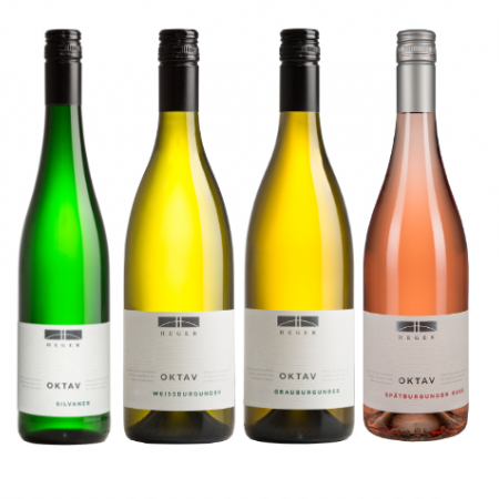 Weinflaschen des Weinguts Dr. Heger